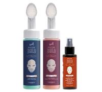 Doctor Bald Pack Cuidado y Protección | Champú + Loción Hidratante + Protector Solar para Calvos. Tratamiento de Hidratación y Limpieza del Cuero Cabelludo. Proteción Solar 50 FPS - 500ml