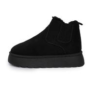 Doctor Botas S bajas para mujer cálidas y cómodas Botas de invierno de lana auténtica para la máxima comodidad y calidez Botas de nieve Mini 36, Negro , 40 EU