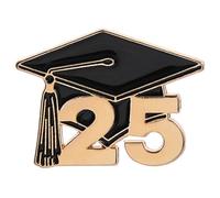 Doctor Cap Broche Elegante Antidecoloración Aleación Solapa Pin 2025 Regalo de Graduación Académico Sombrero Pin para ella Pin de Sombrero Académico, フリーサイズ