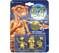 Doctor Collector E.T. el Extraterrestre, Set de Mini Figuras 'Golden Edition' en Edición Limitada, Paquete con 3 Personajes de PVC de 5 cm