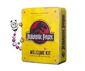 Doctor Collector Kit de Bienvenida Jurassic Park, Edición de Colección Oficial con Accesorios exclusivos en Caja de Metal