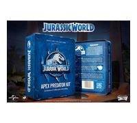 Doctor Collector Kit Predator Apex Jurassic World Caja Metálica, Libro Guía, Bandera 135x45cm, Pulsera VIP, Pin y Colección Exclusiva