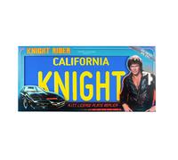Doctor Collector Knight Rider Kitt, réplica Oficial de Matrícula de Metal de la Serie El Coche Fantástico 30x15 cm, edición de colección con Detalles en Relieve