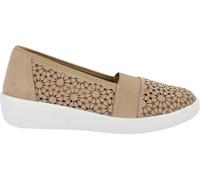 Doctor Cutillas Mocasines para Mujer 38474 Troquelado Flores de la Talla 38 en Color Nude