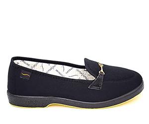 Doctor Cutillas Playera DE CASA para Mujer Copete CÓMODA Pile Negro (Negro, Numeric_39)