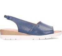 Doctor Cutillas - Sandalia de pala,casual,cuña,suela blanca de goma,de piel,sencilla,clásica,color liso, para: Mujer color: MARINO talla:41