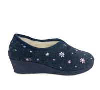 Doctor Cutillas Zapatilla 4674 CASA Muy CÓMODA DE Mujer Pantufla Marino DE Pura Lana Virgen Flores 28596-40