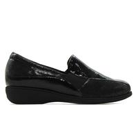 Doctor CUTILLAS - Zapato de Mujer con cuña y Gomas en los Lados,Suela de Goma,mocasín clásico,con Brillo para: Mujer Color: Negro Talla:38