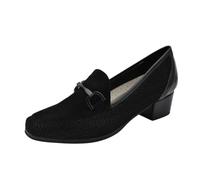 Doctor Cutillas - Zapato mocasín de Piel, Adornado con Cadena,sin Cordones,Suela de Goma,Plantilla Extraible,tacón 4cm para: Mujer Color: Negro Talla:41