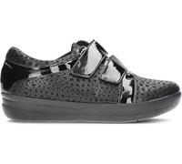 Doctor Cutillas Deportivas Cuña en Licra y Charol Ancho Especial Plantilla Extraíble Talla: 39 Color: Negro