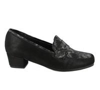 Doctor Cutillas |Zapatos de Mujer Ancho Especial en Piel | Modelo Mocasín con Tacón Bajo y Suela de Goma Antideslizante |Piel grabada en pala | (Modelo 81742) | Hechos en España Loafers Oxford blucher