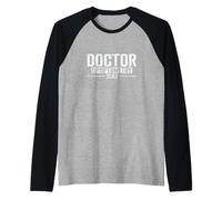 Doctor en Optometría Especialización en Lentes de Contacto Camiseta Manga Raglan