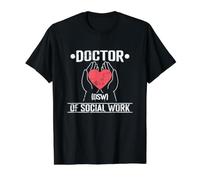 Doctor en Trabajo Social Trabajo Social Familiar Camiseta gráfica económica, Hombre, Negro, XL
