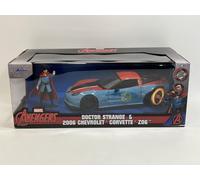 Jada - Marvel Doctor Strange Chevy Corvette, 253225024, 8 años, Escala 1:24, con Personaje, Piezas de Apertura