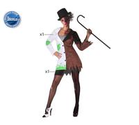 Doctor Jekyll y Mr. Hyde Disfraz de Científico Mujer Adulto, Vestido y Chaqueta de Laboratorio/Harapiento, Talla XS-S, Poliéster