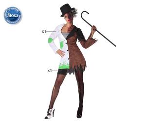 Doctor Jekyll y Mr. Hyde Disfraz de Científico Mujer Adulto, Vestido y Chaqueta de Laboratorio/Harapiento, Talla XS-S, Poliéster