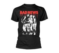 Doctor Li Bad News Graphic Top Unisex 100% Cotton Short-Sleeve T-Shirts Black S
