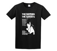Doctor Li Bzz Punk Damned & The Adverts Gaye Advert Gig Guide Poster 1977 Unisex 100% Cotton Short-Sleeve T-Shirts Black XL