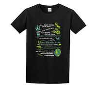Doctor Li I Will Read Books Everywhere Funny Bookworms Gift Unisex 100% Cotton Short-Sleeve T-Shirts Black XXXL