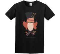 Doctor Li Johnny Depp Mad Hatter Graphic Top Printed Unisex 100% Cotton Short-Sleeve T-Shirts Black XXXL