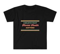 Doctor Li Mental Health Matters Awareness Retro Print Health Men Unisex Unisex 100% Cotton Short-Sleeve T-Shirts Black XXXL