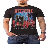 Doctor Li Rush Moving Pictures Tour 1981 Vintage Unisex 100% Cotton Short-Sleeve T-Shirts Black XXL