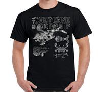 Doctor Li Ud-4L Cheyenne Dropship Schematic Adult Shirt Top Unisex 100% Cotton Short-Sleeve T-Shirts Black XXXL