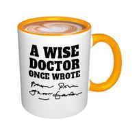 Doctor Médico Un Médico Sabio Escribió Una Vez Tazas Con Asa Taza De Café Cerámica Taza Para Té Leche Zumo 330Ml