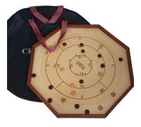 DOCTOR SPORT Crokinole, Juego de Estrategia Canadiense, tamaño Oficial 69 x 69 cm, con Hermosas fichas de Juego y Bolsa de Transporte y Almacenamiento