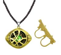 Doctor Strange Collares, Dr Strange Ring, Eye of Agamotto Collares, Doctor Strange Colgante Niñas, Doctor Strange Necklace, Cosplay Colgante, para Niños y Niñas