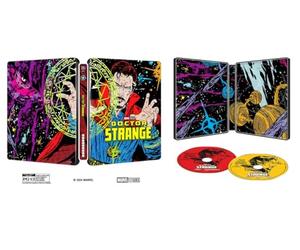 Doctor Strange Steelbook, 4K Ultra HD + Blu-ray + código digital, edición limitada exclusiva de Walmart, colección Mondo Art