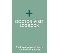 Doctor Visit Log Book: Health Tracker Notebook: Simple Record for Appointments & Symptoms