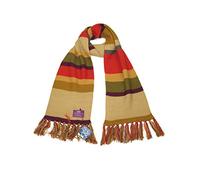 Doctor Who Bufanda Corta del Cuarto Doctor - Merchandising LOVARZI | Dr Who Tom Baker, Diseño Clásico en Longitud Práctica, Funda Incluida, Muy Popular entre los Whovians