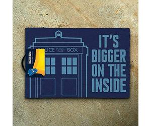 Doctor Who Doormat Pyramid-Felpudo (Tardis), Fibra de Coco, Multicolor, 60 x 40 x 1.5 cm