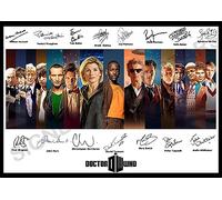 Doctor Who Firmado/Impresión Firmada Todos los Doctores. Dr. Who (A4 Impresión 29,7 cm x 21 cm)