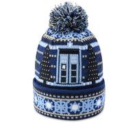 Doctor Who Gorro de Navidad de Tardis y Daleks - Gorro de Punto Oficial de la BBC por LOVARZI