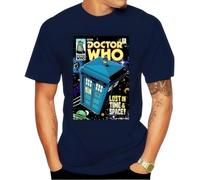 Doctor Who Men's T-Shirt Lost In Time & Space! Short-Sleeve100% Cotton Harajuku Top