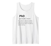 Doctorado Divertido Diccionario Definición Doctorado Estudiante Graduación Camiseta sin Mangas