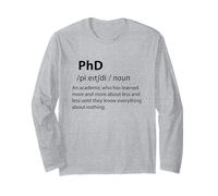 Doctorado Divertido Diccionario Definición Doctorado Estudiante Graduación Manga Larga