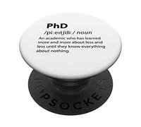 Doctorado Divertido Diccionario Definición Doctorado Estudiante Graduación PopSockets PopGrip Adhesivo
