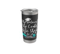 Doctorado Graduación Phinished It She Believed 2026 Doctorado Vaso térmico de acero inoxidable de doble pared