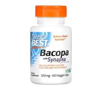 Doctor's Best Bacopa con Synapsa 320mg - Suplemento de Bacopa de Calidad, 60 Cápsulas Vegetales