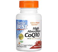 Doctor's Best - CoQ10 de Alta Absorción con BioPerine | 200 mg, 60 cápsulas blandas vegetales