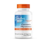 Doctor's Best, Curcumine Phytosome (Fitosoma de Curcumina) con Meriva, 500mg, 60 Cápsulas veganas, Probado en Laboratorio, Sin Gluten, Sin Soja, Vegetariano