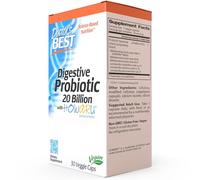 Doctor's Best Digestive Probiotic, 20 mil millones con Howaru, 30 Cápsulas Veganas, Probado en Laboratorio, Sin Gluten, Sin Soja, Vegetariano, No GMO