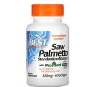 Doctor's Best Extracto de Saw Palmetto con Prosterol, 320mg - Soporte Vital para la Salud de la Próstata, 60 Cápsulas