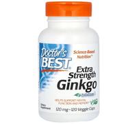 Doctor's Best - Ginkgo Biloba Extra Fuerte | Extracto de Ginkgo Biloba 120mg - 120 cápsulas vegetales