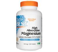 Doctor's Best Magnesio de Alta Absorción 100 mg - 240 Tabletas