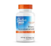 Doctor's Best, Trans-Resveratrol de Alta Potencia, 600mg, 60 Cápsulas veganas, Probado en Laboratorio, Sin Gluten, Sin Soja, Vegetariano