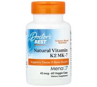 Doctor's Best Vitamina K2 MK-7 natural con MenaQ7 ® 45 mcg - 60 cápsulas